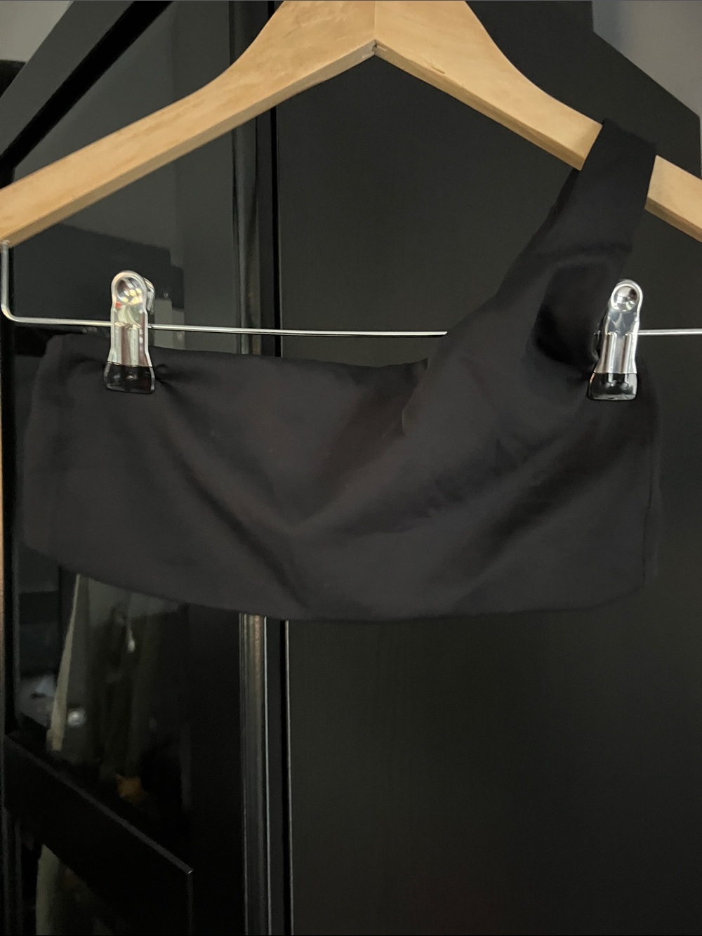 Left On Friday Black One-Shoulder Bikini Top